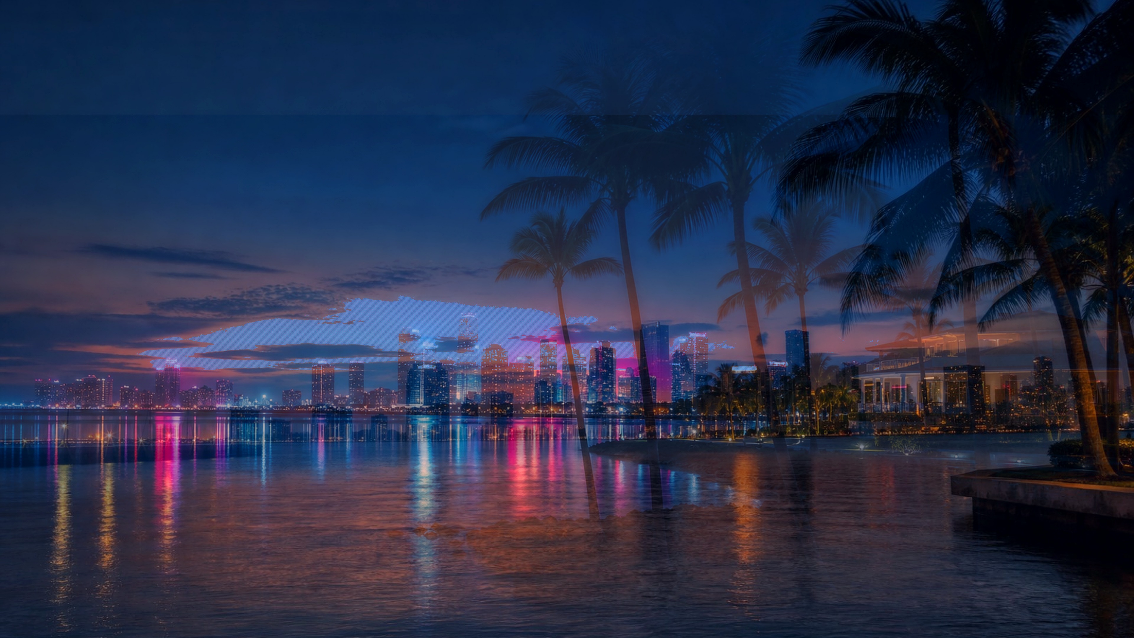 Marina at dusk — boat inquiries flooding in, ocean neon glow