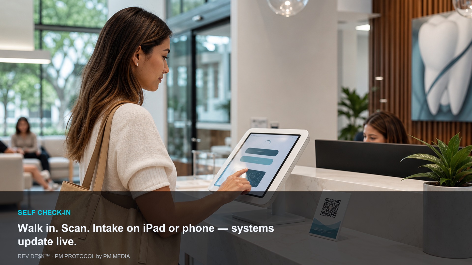 Self check-in and waiting-room concierge