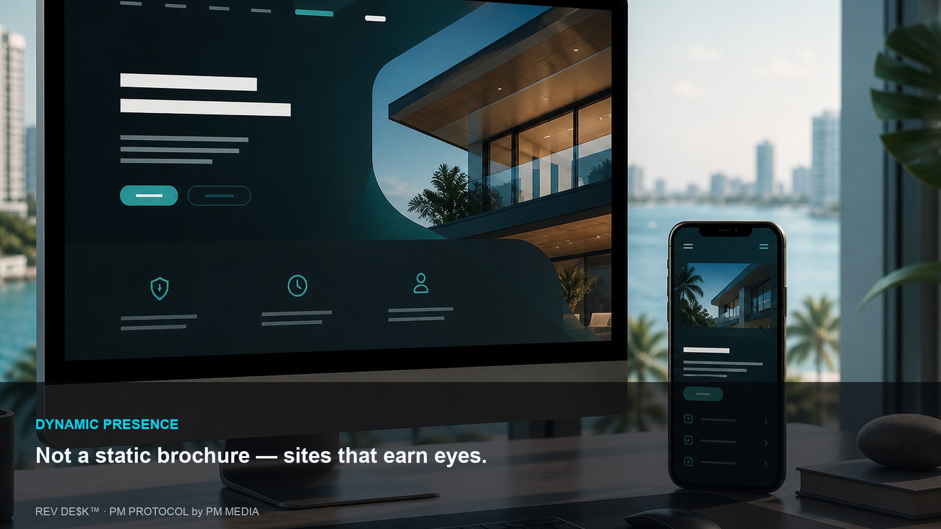 Dynamic websites, apps, and Command Center